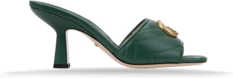 Gucci Leren Instap Sandalen met Logodetail