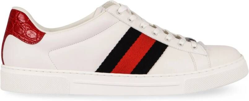 Gucci Leren lage sneakers met webdetail