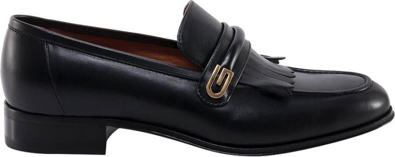 Gucci Leren Loafers met G Detail Black Heren Schoenen