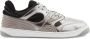 Gucci Leren mandje sneakers met geperforeerd detail Gray Heren - Thumbnail 1