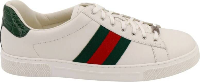 Gucci Leren Sneakers met Web Band
