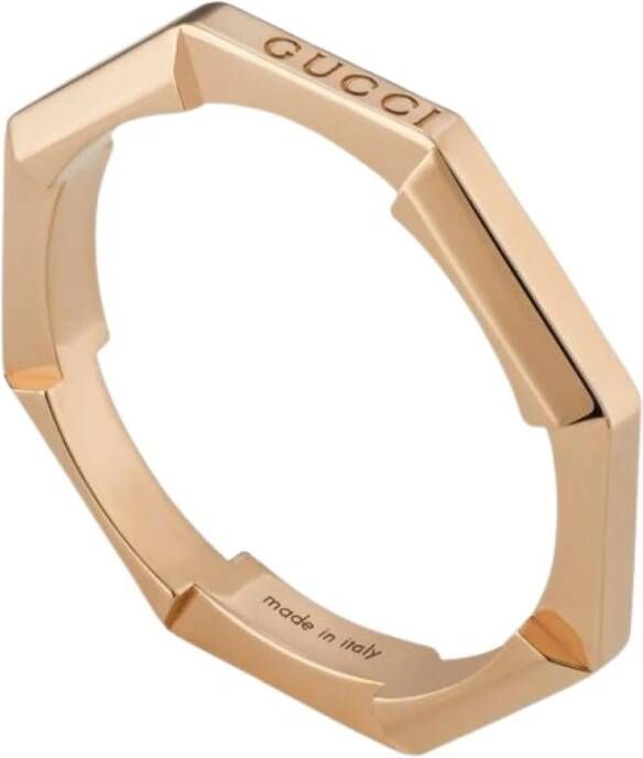 Gucci Luxe Roségouden Zeshoekige Ring