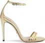 Gucci Metallic Leren Sandalen Triple-Strap Design - Thumbnail 1