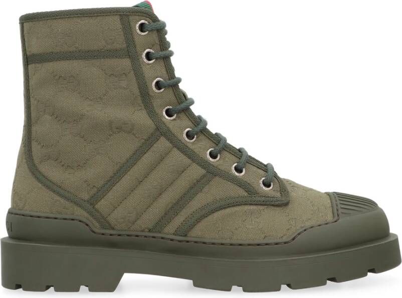 Gucci Militair Groene Veterschoenen