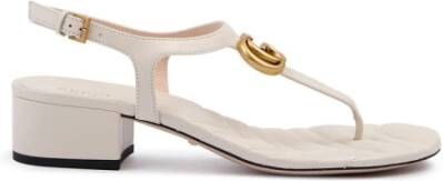 Gucci Mystic Witte Leren Sandalen