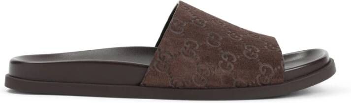 Gucci Neutrale Suède Sandalen