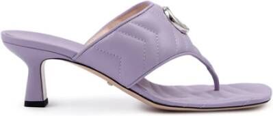 Gucci Paarse Leren Charlotte Sandalen