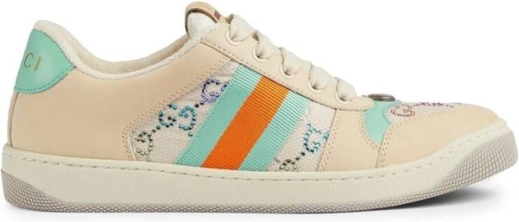 Gucci Poedersneakers met Hak en Platform Pink Dames