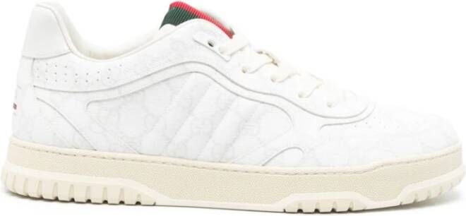 Gucci Witte lage sneakers met GG Supreme-stof White Heren