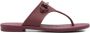 Gucci Rode Horsebit T-Bar Sandalen GG Patroon - Thumbnail 1