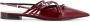 Gucci Rode Platte Schoenen Kruis-Gesp Leer - Thumbnail 1