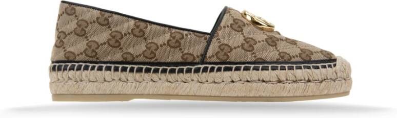 Gucci Slip-on Espadrilles met GG Logo Detail
