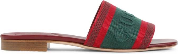 Gucci Slippers met plat logo