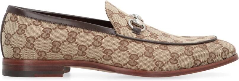 Gucci Stoffen Loafers met Leren Details