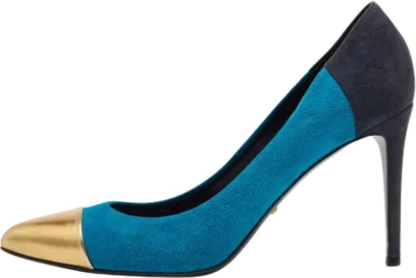 Gucci Vintage Elegante Tweedehands Hakken Blue Dames