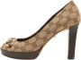 Gucci Vintage Pre-owned Canvas heels Brown Dames - Thumbnail 1