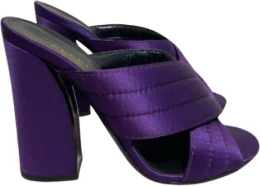Gucci Vintage Pre-owned Canvas sandals Purple Dames