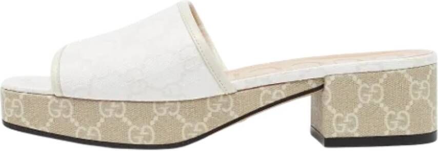 Gucci Vintage Pre-owned Canvas sandals White Dames