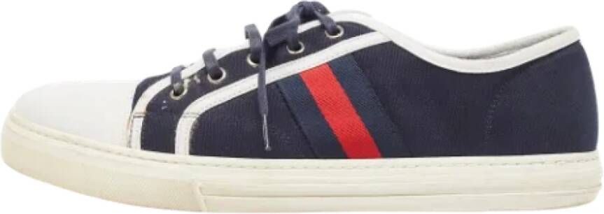 Gucci Vintage Pre-owned Canvas sneakers Blue Dames