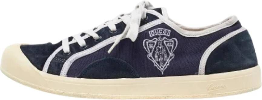 Gucci Vintage Pre-owned Canvas sneakers Blue Heren