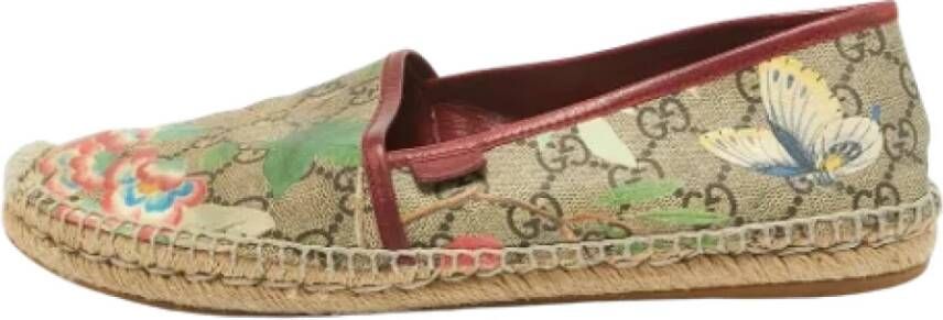 Gucci Vintage Pre-owned Coated canvas flats Multicolor Dames
