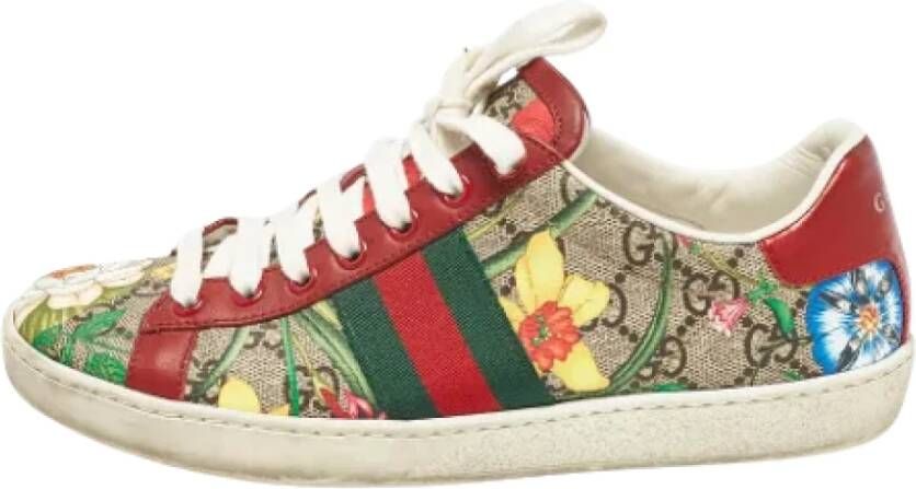 Gucci Vintage Pre-owned Coated canvas sneakers Multicolor Dames