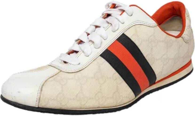 Gucci Vintage Pre-owned Coated canvas sneakers White Dames