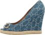 Gucci Vintage Pre-owned Denim heels Blue Dames - Thumbnail 1