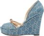 Gucci Vintage Pre-owned Denim sandals Blue Dames - Thumbnail 1