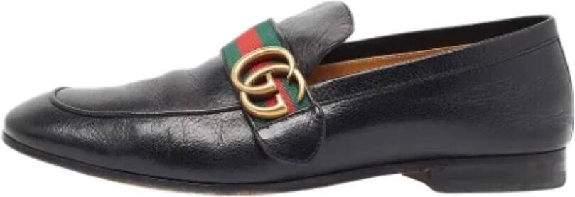 Gucci Vintage Pre-owned Fabric flats Black Dames