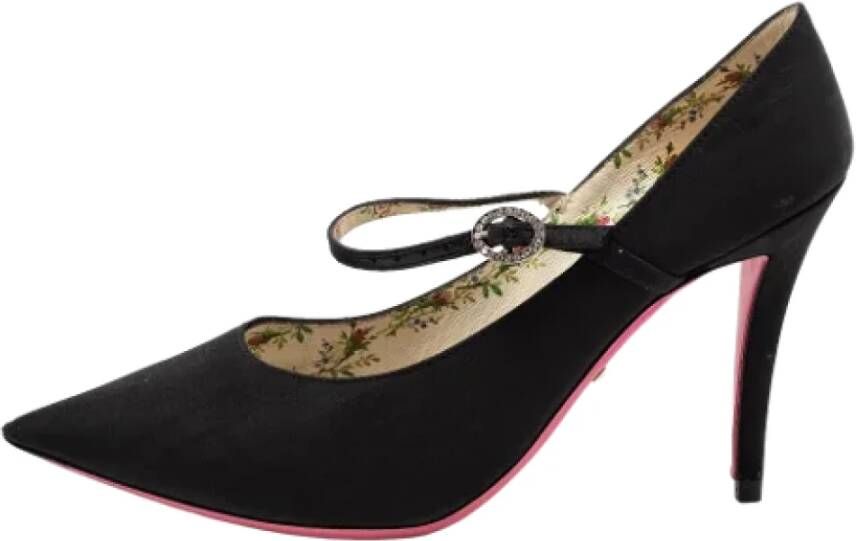 Gucci Vintage Pre-owned Fabric heels Black Dames