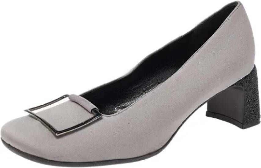 Gucci Vintage Pre-owned Fabric heels Gray Dames