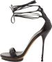 Gucci Vintage Pre-owned Fabric sandals Black Dames - Thumbnail 1