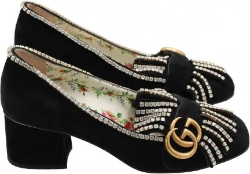 Gucci Vintage Pre-owned Faux Fur heels Black Dames