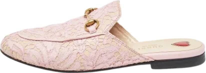 Gucci Vintage Pre-owned Lace flats Pink Dames