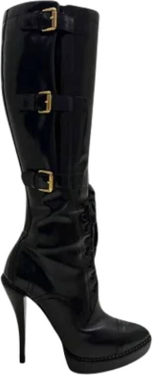 Gucci Vintage Pre-owned Leather boots Black Dames