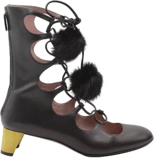 Gucci Vintage Pre-owned Leather boots Black Dames