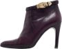 Gucci Vintage Pre-owned Leather boots Purple Dames - Thumbnail 1