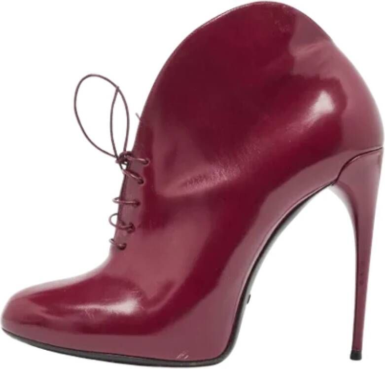 Gucci Vintage Pre-owned Leather boots Red Dames