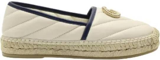 Gucci Vintage Pre-owned Leather espadrilles White Dames