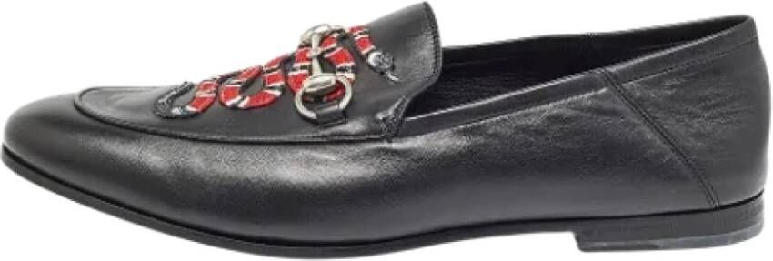 Gucci Vintage Pre-owned Leather flats Black Heren