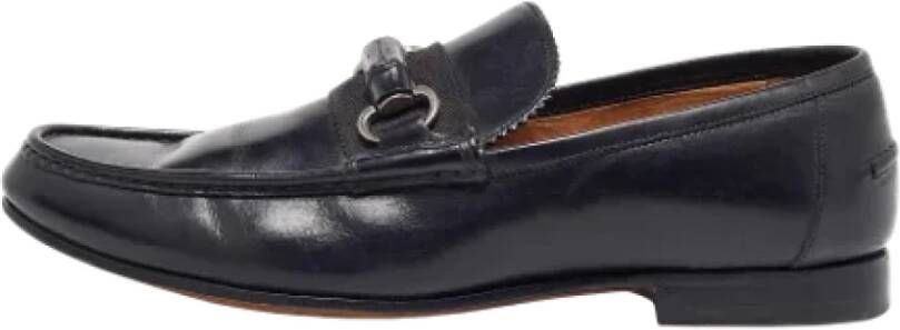 Gucci Vintage Pre-owned Leather flats Black Heren