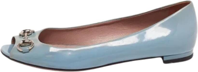Gucci Vintage Pre-owned Leather flats Gray Dames