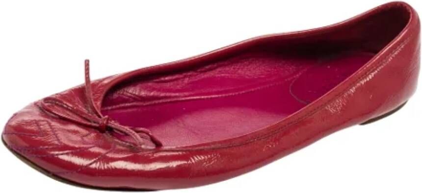 Gucci Vintage Pre-owned Leather flats Purple Dames