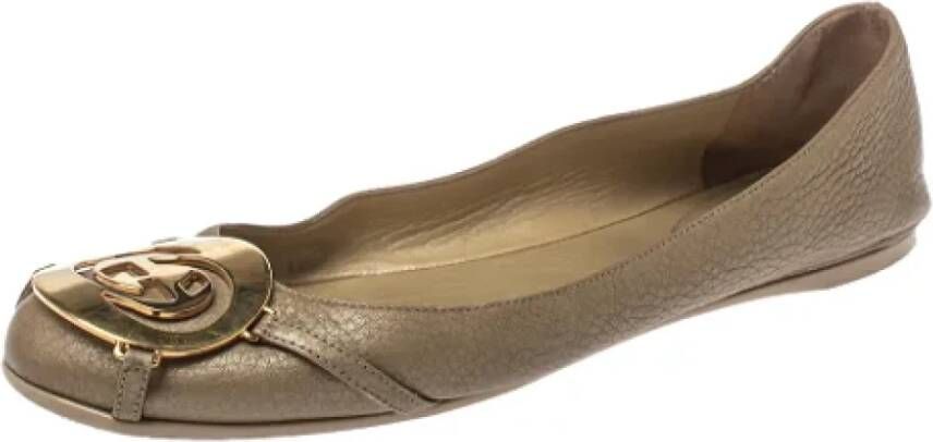 Gucci Vintage Pre-owned Leather flats Yellow Dames