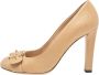 Gucci Vintage Pre-owned Leather heels Beige Dames - Thumbnail 1