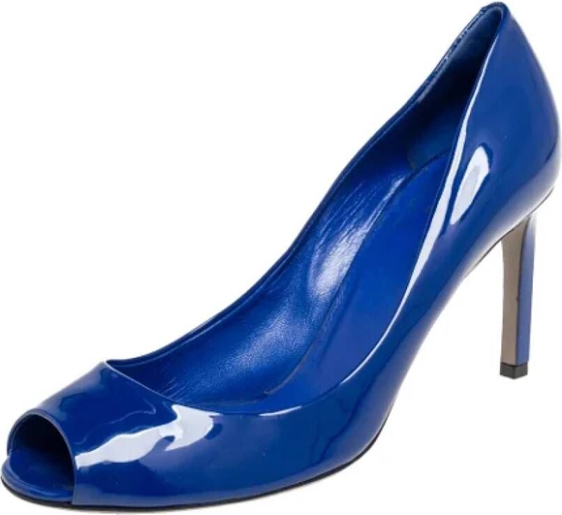 Gucci Vintage Pre-owned Leather heels Blue Dames