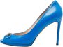 Gucci Vintage Pre-owned Leather heels Blue Dames - Thumbnail 1