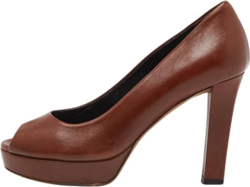 Gucci Vintage Pre-owned Leather heels Brown Dames