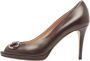 Gucci Vintage Pre-owned Leather heels Brown Dames - Thumbnail 1